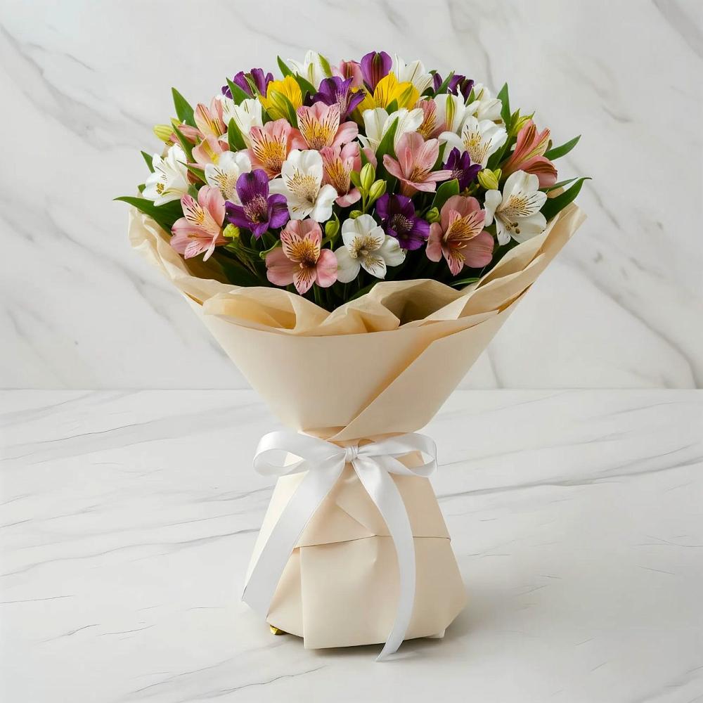 Букет цветов из: Альстромерии в Ага-Батыре