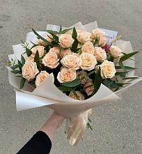 Букет Кремовые розы Латте в Ага-Батыре