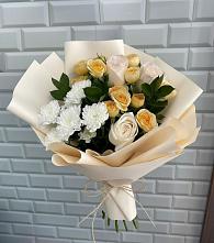 Букет цветов из:  Розы и Хризантемы в Ага-Батыре