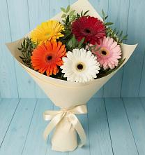 Букет цветов из:  Герберы в Ага-Батыре