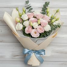 Букет цветов из:  Лизиантусы в Ага-Батыре