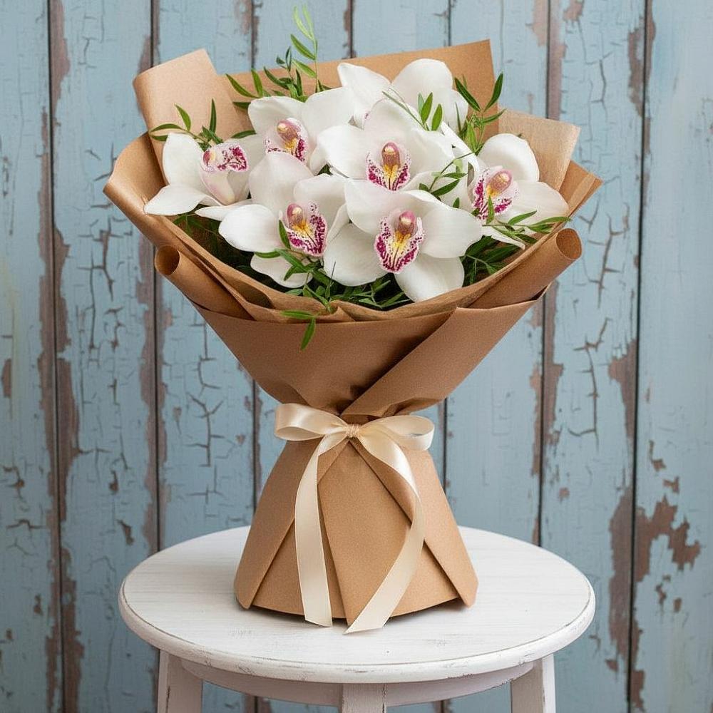 Букет цветов из: Орхидеи и Розы в Ага-Батыре