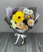 Букет цветов из:  Розы, Герберы и Хризантемы #REPLACE_PRED# Ага-Батыре