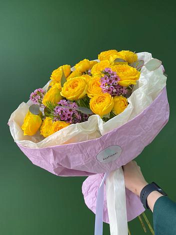 Букет Кустовые желтые розы в Ага-Батыре