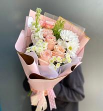 Букет цветов из:  Хризантемы и Розы в Ага-Батыре