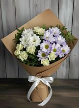 Букет цветов из:  Хризантемы и Розы в Ага-Батыре