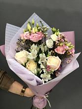 Букет цветов из:  Альстромерии, Розы и Лизиантусы #REPLACE_PRED# Ага-Батыре