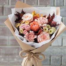 Букет цветов из:  Гвоздики, Хризантемы и Розы в Ага-Батыре