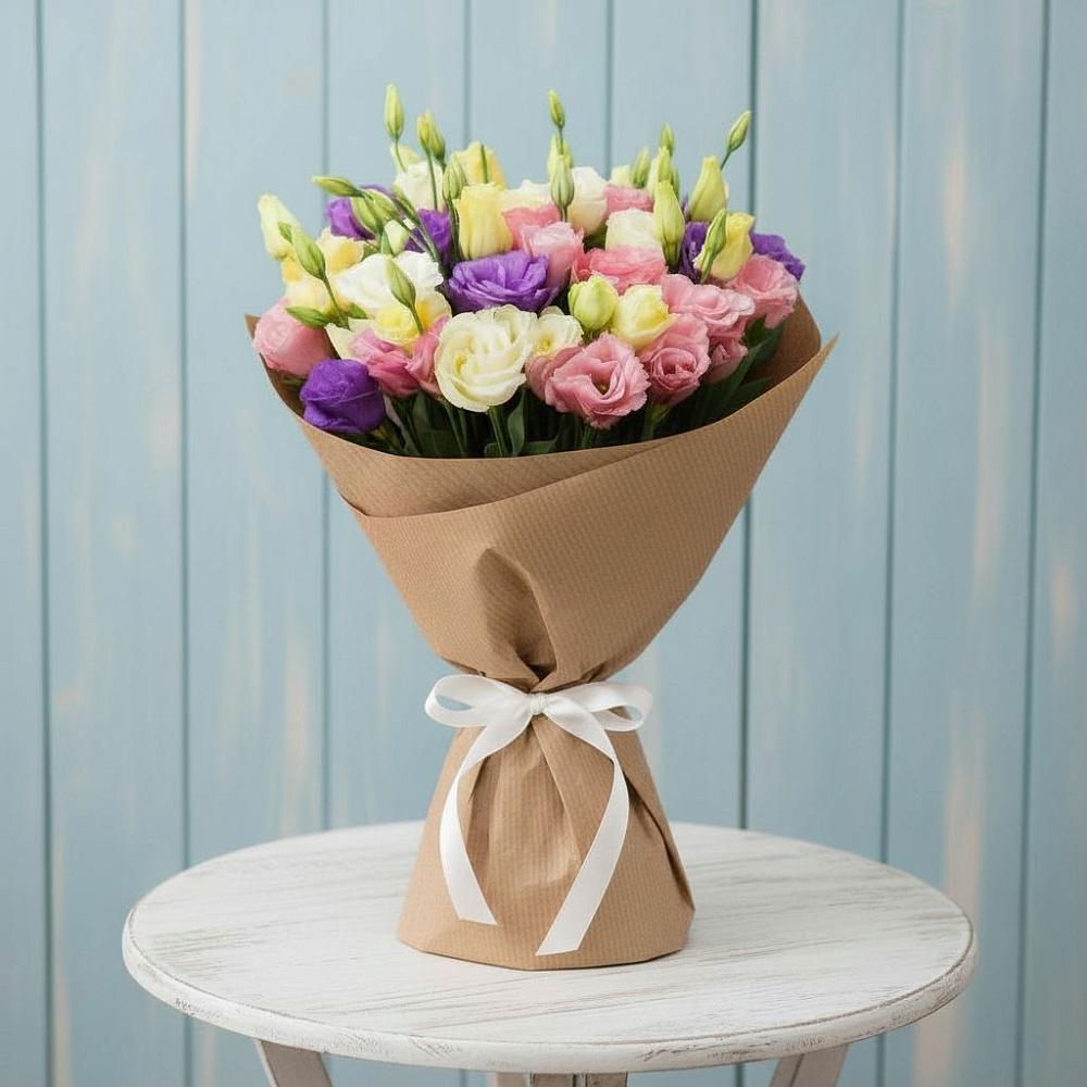 Букет цветов из: Лизиантусы в Ага-Батыре