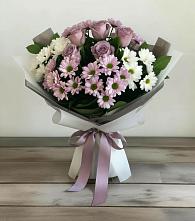 Букет цветов из:  Хризантемы и Розы #REPLACE_PRED# Ага-Батыре