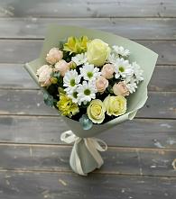 Букет цветов из:  Альстромерии, Розы и Хризантемы в Ага-Батыре