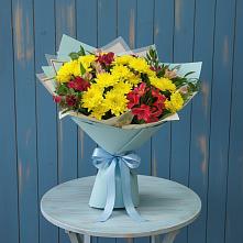 Букет цветов из:  Альстромерии и Хризантемы #REPLACE_PRED# Ага-Батыре
