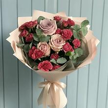 Букет цветов из:  Гвоздики и Розы в Ага-Батыре