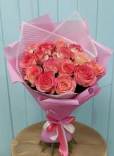 Букет 15 Розовых роз Равель в Ага-Батыре