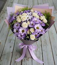 Букет цветов из:  Хризантемы и Розы в Ага-Батыре