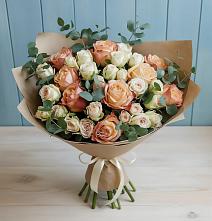 Букет цветов из:  Альстромерии и Розы в Ага-Батыре