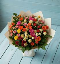 Букет Микс из разноцветных кустовых роз #REPLACE_PRED# Ага-Батыре
