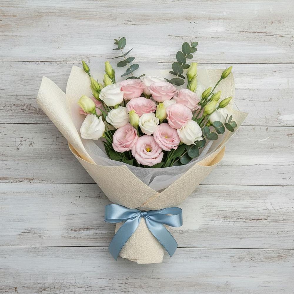 Букет цветов из: Лизиантусы в Ага-Батыре